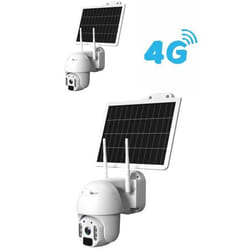 Caméra de sécurité - Blanc - Motorisée - 4G - Full HD 1080p - Solaire IP66