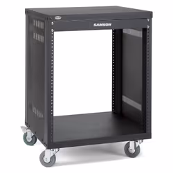 Samson SRK12, Rack autonome, 12U, 204 kg, Rails de rack, Roues castor, Noir
