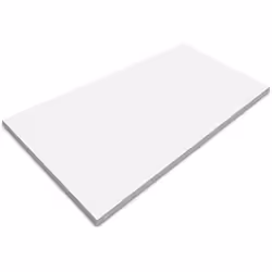 Plateau de bureau blanc rectangulaire - 120x60 cm - Blanc