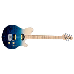 Sterling by Music Man Axis Quilted Maple Guitare électrique Solide 6 cordes Bleu