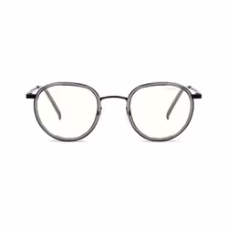 Gunnar Optiks Atherton, Unisexe, Ovale, Classique, Onyx, Noir, Transparent, 4,8 cm