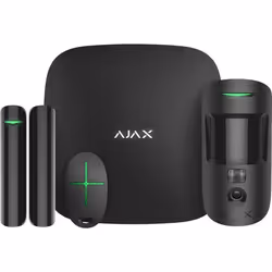Ajax StarterKit Cam Plus, Noir, SMS, 868 MHz, RF sans fil, 802.11b, 802.11g, Wi-Fi 4 (802.11n), AES