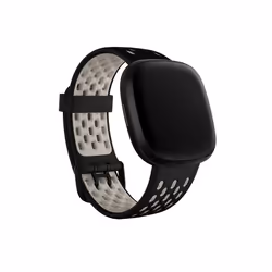 Fitbit FB174SBBKWTL accessoire intelligent à porter sur soi Bande Noir, Blanc Aluminium, Silicone