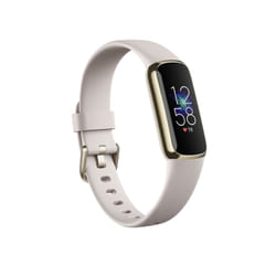 Fitbit Luxe AMOLED Bracelet connecté Or, Blanc