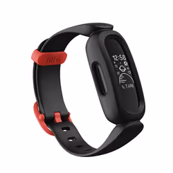 Fitbit Ace 3 PMOLED Bracelet connecté Noir, Rouge
