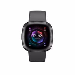 Fitbit Sense 2 Numérique Écran tactile Noir GPS (satellite)