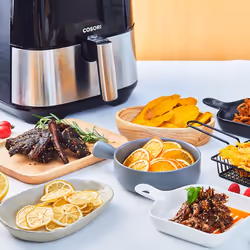 Cosori CP258-AF-DEU friteuse Unique 5,5 L Autonome 1700 W Friteuse d’air chaud Noir, Gris