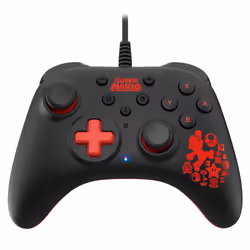 Hori HORIPAD Turbo Mario, Manette de jeu, Nintendo Switch, Croix directionnelle, Bouton d'accueil, Touche Turbo, Avec fil, No ...