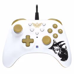 Hori HORIPAD Turbo Zelda, Manette de jeu, Nintendo Switch, Croix directionnelle, Bouton d'accueil, Touche Turbo, Avec fil, Or ...
