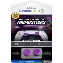 KontrolFreek Frenzy, PlayStation 4, PlayStation 5, Thumbstick, Noir, Violet, Caoutchouc, États-Unis, 2 pièce(s)