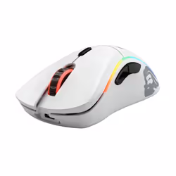 Glorious PC Gaming Race GLO-MS-DW-MW, Droitier, RF sans fil, 19000 DPI, Blanc