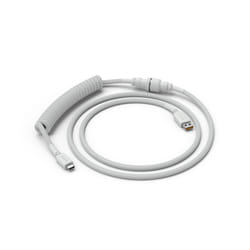 Glorious PC Gaming Race USB 2.0 cable 4.5ft total length 6 coiled section USB-C to USB-A adaptor 5-pin aviator connector Double-braided Blanc 1,37 m USB Type-A, USB Type-C