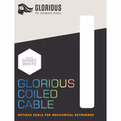Glorious PC Gaming Race USB 2.0 cable 4.5ft total length 6 coiled section USB-C to USB-A adaptor 5-pin aviator connector Double-braided Blanc 1,37 m USB Type-A, USB Type-C - Vue supplémentaire 4