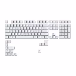 Glorious PC Gaming Race Doubleshot Keycaps V2, Capuchon de clavier, Acrylonitrile-Butadiène-Styrène (ABS), Blanc