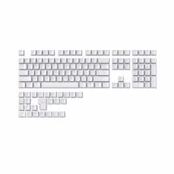 Glorious PC Gaming Race Doubleshot Keycaps V2, Capuchon de clavier, Acrylonitrile-Butadiène-Styrène (ABS), Blanc