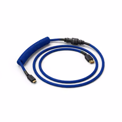 Glorious PC Gaming Race Coiled, Bleu, 1,37 m, Glorious PC Gaming Race, 1 pièce(s), Tressé, USB Type-A, USB Type-C