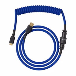 Glorious PC Gaming Race Coiled Bleu 1,37 m USB Type-A, USB Type-C