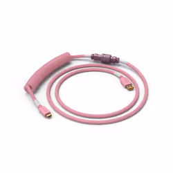 Glorious PC Gaming Race Coiled, Rose, 1,37 m, Glorious PC Gaming Race, 1 pièce(s), Tressé, USB Type-A, USB Type-C