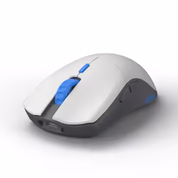 Glorious PC Gaming Race Series One, Droitier, Optique, RF sans fil, 19000 DPI, Bleu, Gris, Blanc