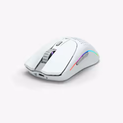 Glorious PC Gaming Race O 2, Droitier, Laser, RF Wireless + USB Type-C, 26000 DPI, 1 ms, Blanc