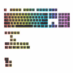 Glorious Gaming GLO-KB-ACC-KC-GPBT-AURA-BLK-US, Capuchon de clavier, Polybutylene terephthalate (PBT), Noir