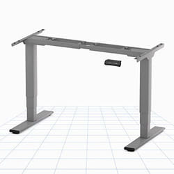 FLEXISPOT EC5 Bureau Assis Debout Électrique à 3 Colonnes 2 Moteurs Cadre de Bureau Debout Réglable en Hauteur Charge 160kg Gris