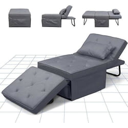 FLEXISPOT XC-TG1 Fauteuil Chauffeuse Lit Convertible Dossier Chaise Longue 3 en 1 Extensible Capacité de Charge 300 kg Gris
