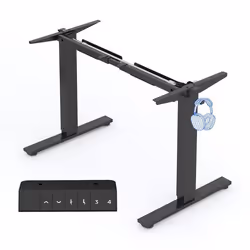 FlexiSpot Cadre de Bureau Assis Debout ÉlectriqueBureau Réglable en Hauteur en Acier avec Panneau de ContrôleAnti-CollisionNo ...