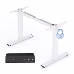 FLEXISPOT  Cadre de Bureau Assis Debout ÉlectriqueBureau Réglable en Hauteur en Acier avec Panneau de ContrôleAntiCollisionBl ...