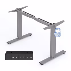 FLEXISPOT  Cadre de Bureau Assis Debout ÉlectriqueBureau Réglable en Hauteur en Acier avec Panneau de ContrôleAnti-CollisionG ...