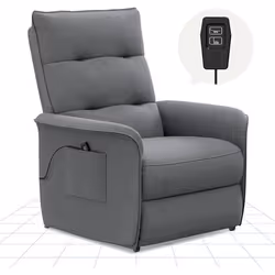 FLEXISPOT Fauteuil de Relaxation Fauteuil Inclinable avec Dossier Réglable 105°-155° Fauteuil TV Électrique Gris Foncé