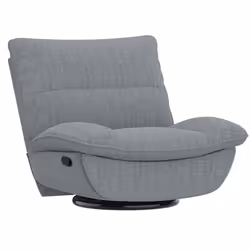FLEXISPOT Fauteuil de Relaxation Manuel Releveur Inclinable 360° Pivotant Télécommande Revêtement Synthétique Tissu Gris