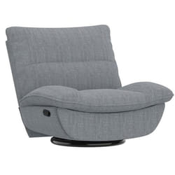 FLEXISPOT Fauteuil de Relaxation Manuel Releveur Inclinable 360° Pivotant Télécommande Revêtement Synthétique Tissu Gris
