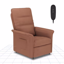 FlexiSpot Fauteuil de Relaxation Fauteuil Inclinable avec Dossier Réglable 105°-155° Moka