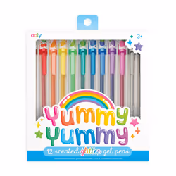 OOLY Yummy Yummy, Stylos à encre gel avec bouchon, Bleu, Marron, Or, Vert, Bleu clair, Orange, Rose, Violet, Rouge, Argent, T ...