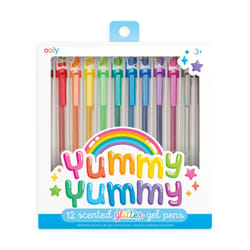 OOLY Yummy Yummy Stylos à encre gel avec bouchon Fin Bleu, Marron, Or, Vert, Bleu clair, Orange, Rose, Violet, Rouge, Argent, Turquoise, Jaune 12 pièce(s)