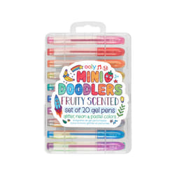 OOLY Mini Doodlers Stylos à encre gel avec bouchon Bleu, Cyan, Vert, Gris, Bleu clair, Vert clair, Magenta clair, Rose clair, Orange, Rose, Violet, Rouge, Rose, Turquoise, Violet, Jaune 20 pièce(s)