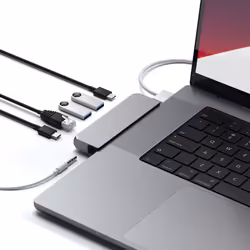 Satechi Pro Hub Mini Avec fil USB 3.2 Gen 1 (3.1 Gen 1) Type-C Gris