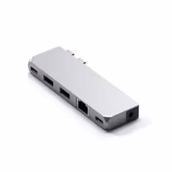 Satechi Pro Hub Mini, Avec fil, USB 3.2 Gen 1 (3.1 Gen 1) Type-C, 96 W, 1000 Mbit/s, Argent, 40 Gbit/s