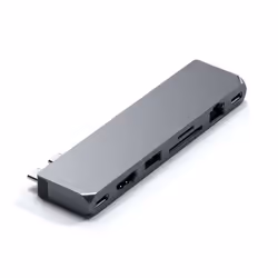 Satechi ST-UCPHMXM station d'accueil 2 x USB 3.2 Gen 2 (3.1 Gen 2) Type-C Gris