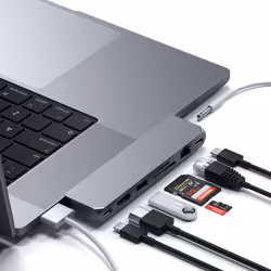 Satechi ST-UCPHMXM station d'accueil 2 x USB 3.2 Gen 2 (3.1 Gen 2) Type-C Gris - Vue supplémentaire 4