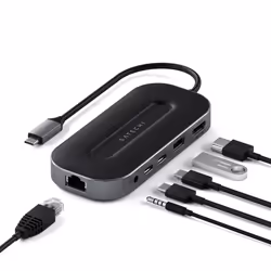 Satechi ST-U4MGEM station d'accueil Avec fil USB4 Noir, Gris