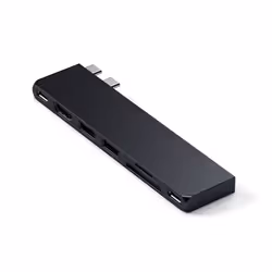 Satechi ST-HUCPHSD, Station d'accueil, USB 3.2 Gen 2 (3.1 Gen 2) Type-C, 100 W, 1.4/2.3, Noir, Midnight