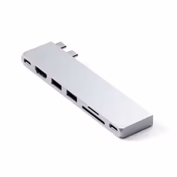 Satechi ST-HUCPHSS, Station d'accueil, USB 3.2 Gen 2 (3.1 Gen 2) Type-C, 100 W, 1.4/2.3, Argent, Silver