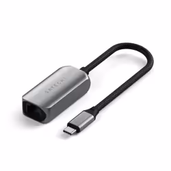 Satechi ST-AE25M, USB Type-C, RJ-45, Mâle, RJ-45, Argent, Ordinateur portable