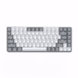 Satechi SM1, Sans clé (80 - 87%), USB + Bluetooth, Clavier mécanique, QWERTY, Gris, Blanc