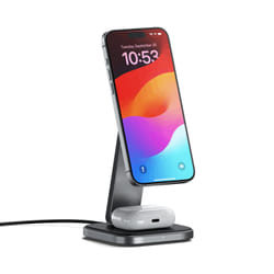 Satechi ST-Q21FM chargeur d'appareils mobiles Écouteurs, Smartphone Gris USB Recharge sans fil Intérieure