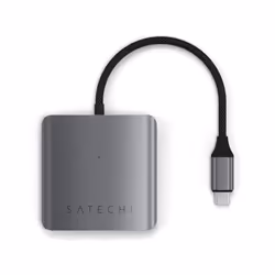 Satechi ST-H4CPDM hub & concentrateur USB Type-C 10000 Mbit/s Gris