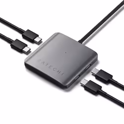 Satechi ST-H4CPDM hub & concentrateur USB Type-C 10000 Mbit/s Gris - Vue supplémentaire 5