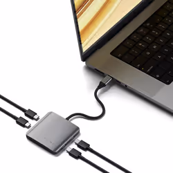 Satechi ST-H4CPDM hub & concentrateur USB Type-C 10000 Mbit/s Gris - Vue supplémentaire 6